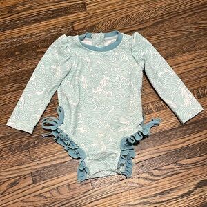 12-18M Caden Lane baby girl one piece swimsuit